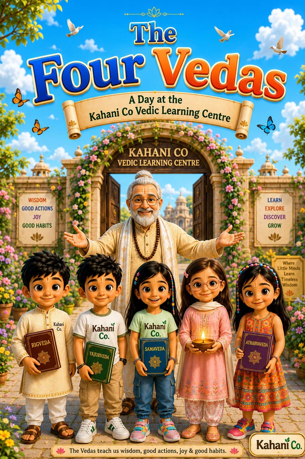 The Four Vedas: A Day at the Vedic Learning Centre cover